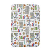 Netherland Doodle Pattern Badmat (Voorkant Verticaal)
