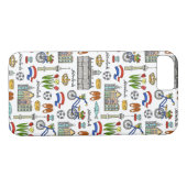Netherland Doodle Pattern Case-Mate iPhone Case (Achterkant (Horizontaal))