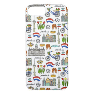 Netherland Doodle Pattern iPhone 8/7 Hoesje