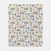 Netherland Doodle Pattern Fleece Deken (Voorkant)