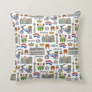 Netherland Doodle Pattern Kussen