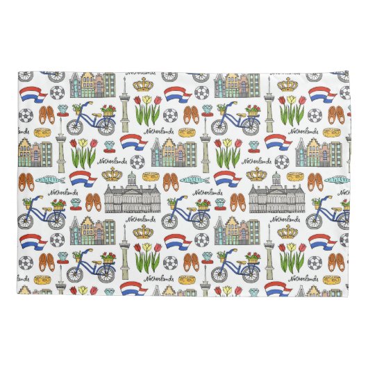 Netherland Doodle Pattern Kussensloop (Achterkant-Links)