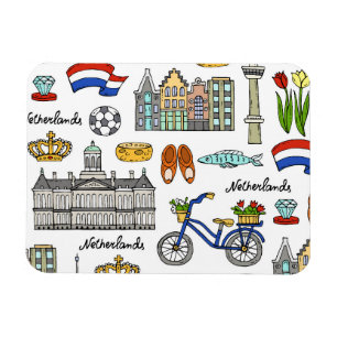 Netherland Doodle Pattern Magneet