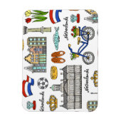 Netherland Doodle Pattern Magneet (Verticaal)