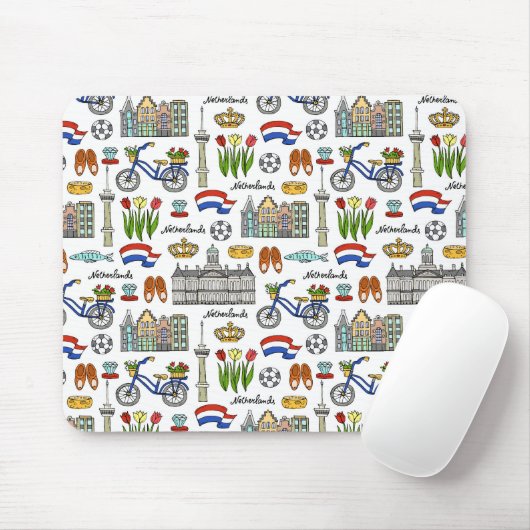 Netherland Doodle Pattern Muismat (Met muis)