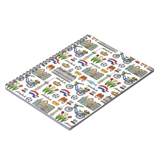 Netherland Doodle Pattern Notitieboek (Linkerzijde)