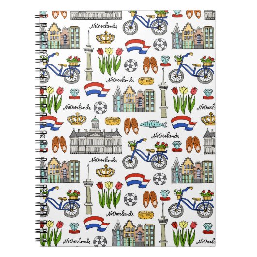 Netherland Doodle Pattern Notitieboek (Voorkant)