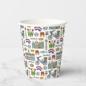 Netherland Doodle Pattern Papieren Bekers (Voorkant)