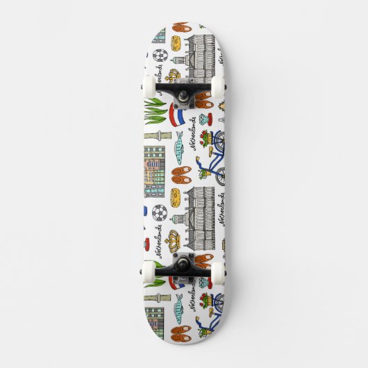 Netherland Doodle Pattern Persoonlijk Skateboard (Voorkant)