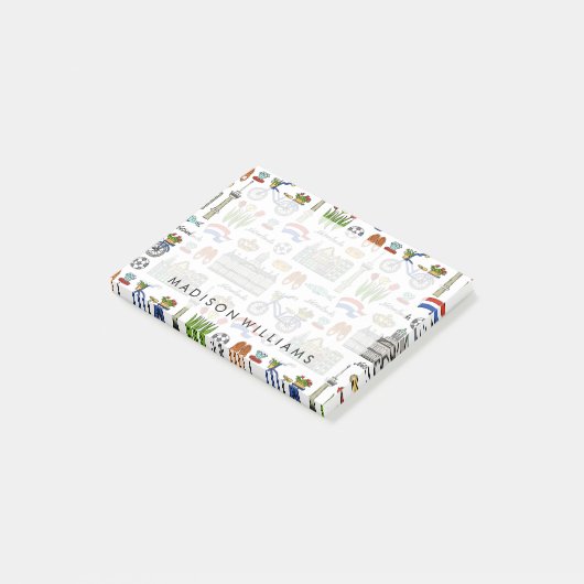 Netherland Doodle Pattern Post-it® Notes (Schuin)