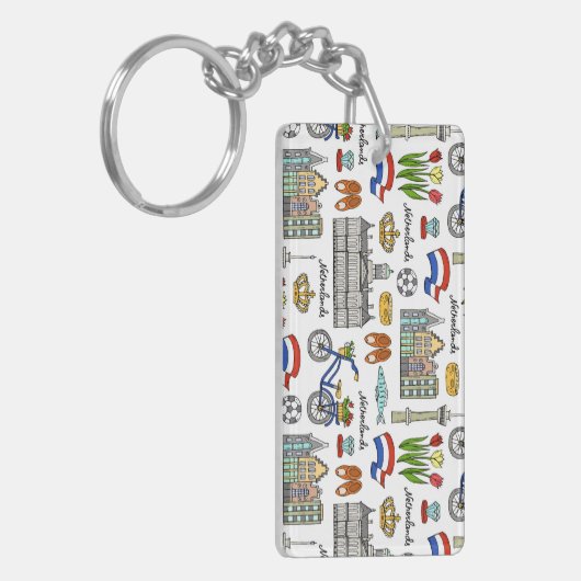 Netherland Doodle Pattern Sleutelhanger (Voorkant Links)