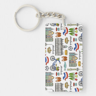 Netherland Doodle Pattern Sleutelhanger