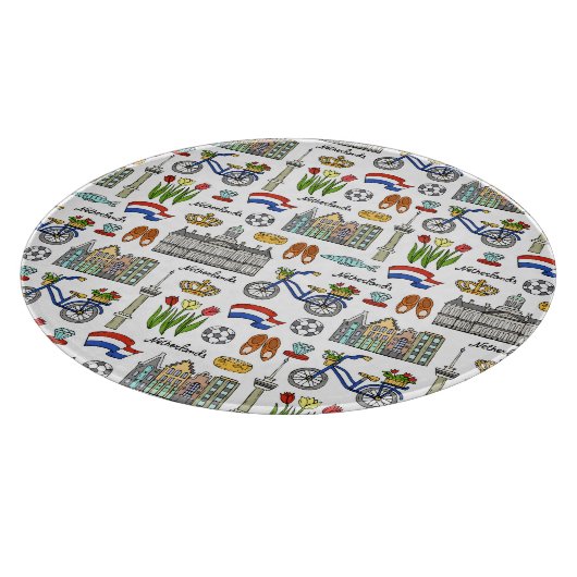 Netherland Doodle Pattern Snijplank (Hoek)