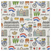 Netherland Doodle Pattern Stof (Close Up)