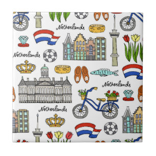 Netherland Doodle Pattern Tegeltje