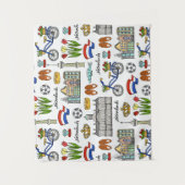 Netherland Doodle Pattern Wandkleed (Voorkant)