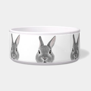 Netherland Dwarf konijn Gray-voeding Voerbakje