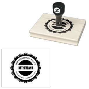 NETHERLAND Gedrukt Tekst Made In Gecertificeerd Pr Rubberstempel