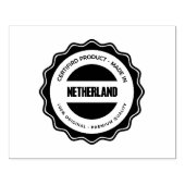 NETHERLAND Gedrukt Tekst Made In Gecertificeerd Pr Rubberstempel (Afrduk)