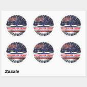 Netherlands Dutch Australian Tree Roots Ronde Sticker (Vel)