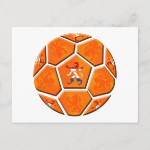 Netherlands Dutch flag Soccer ball gifts Briefkaart