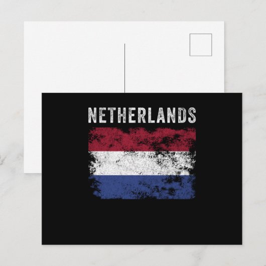 Netherlands Flag Distressed - Dutch Flag Briefkaart (Voorkant / Achterkant)