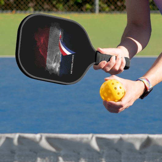 Netherlands flag pickleball paddle (Insitu)
