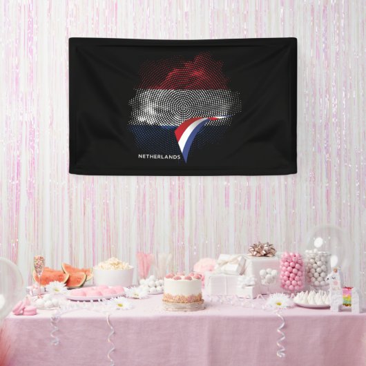 Netherlands flag spandoek (Feest)