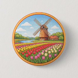 Netherlands' Flowers Fields Ronde Button 5,7 Cm