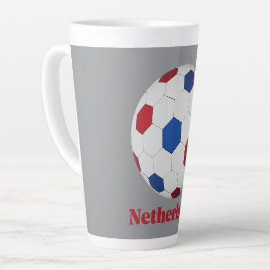 Netherlands Soccer Latte Mok (Linkerhoek)