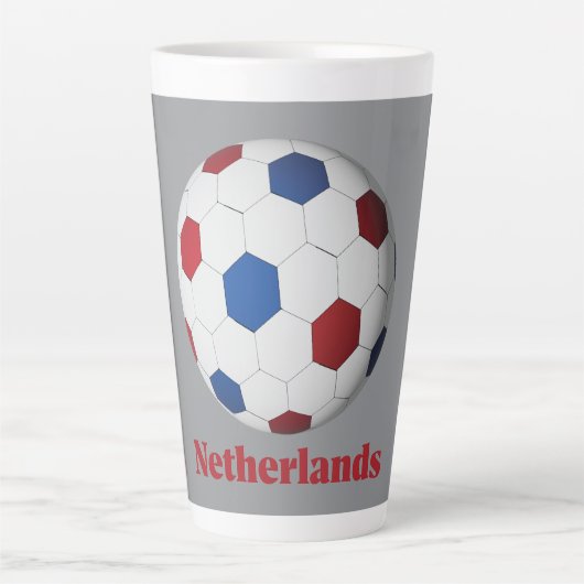 Netherlands Soccer Latte Mok (Voorkant)