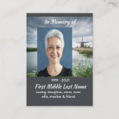  Netherlands Windmill Memorial Keepsake  Visitekaartje (Voorkant)