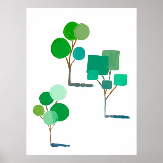 Netjes Gesnoeide Bomen Poster (Voorkant)