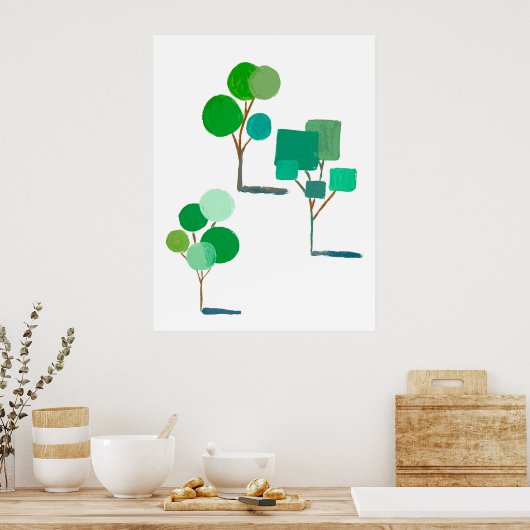 Netjes Gesnoeide Bomen Poster (Keuken)