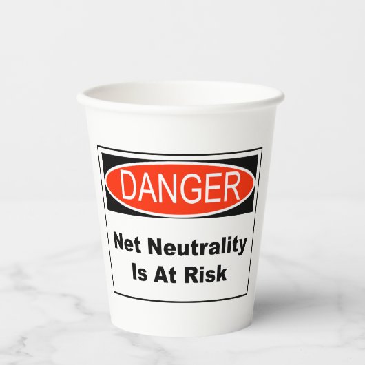 Netneutraliteit is in gevaar papieren bekers (Voorkant)
