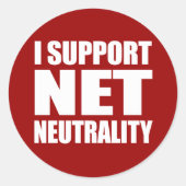 Netneutraliteit Ronde Sticker (Voorkant)