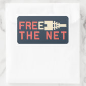 Netneutraliteit vrij van internet rechthoekige sticker (Tas)