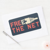 Netneutraliteit vrij van internet rechthoekige sticker (Envelop)