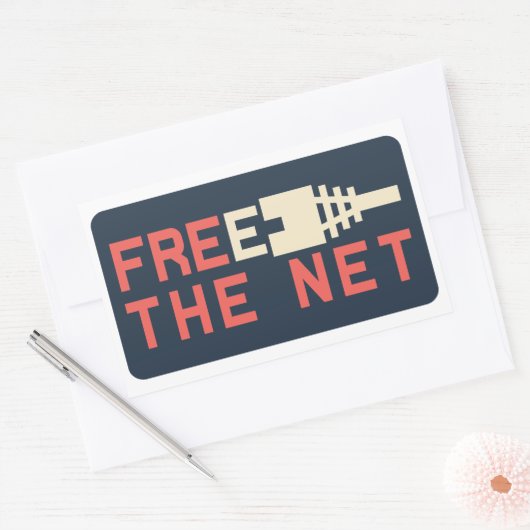 Netneutraliteit vrij van internet rechthoekige sticker (Envelop)