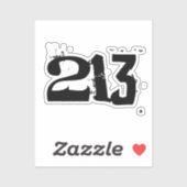 Netnummer 213 (Los Angeles) Sticker (Vel)