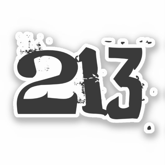 Netnummer 213 (Los Angeles) Sticker (Voorkant)