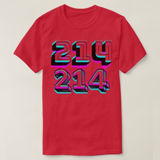Netnummer 214 TShirt TShirt (Design voorkant)