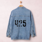 Netnummer 425 voor Seattle Washington WA 425 2 Denim Jacket (Hangar)
