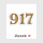 Netnummer 917 (New York City) Sticker (Vel)