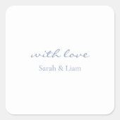 Netral chic met liefde cadeau gunst bruiloft Stick Vierkante Sticker (Voorkant)