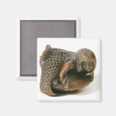 Netsuke, gekaard in de vorm van een zeemeermin magneet (Voorkant / Achterkant)