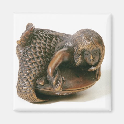 Netsuke, gekaard in de vorm van een zeemeermin magneet (Voorkant)