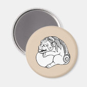 Netsuke shishi magneet (Voorkant / Achterkant)