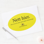 Nett Hier Baden Württemberg Ovale Sticker (Envelop)