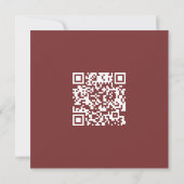 Nette Bordeaux Moderne QR Code Kaart (Achterkant)